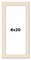 8x20 Wide Barnwood Picture Frame with UV-Resistant Acrylic & Acid Free Backing, Available in 6 Paint Finishes - Grey, Brown, White, and Black